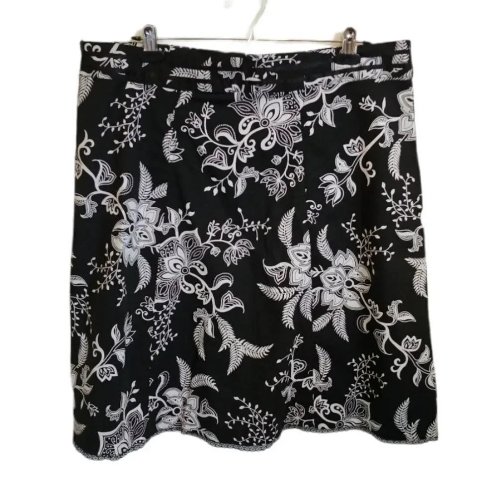 Beecher &  Brook A-Line Bold Black & White Skirt XL